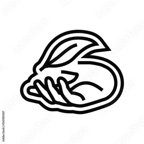hypoallergenic line icon vector illustration