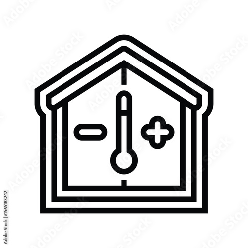 heat insulated line icon vector illustration