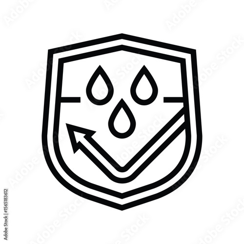water resistant line icon vector illustration