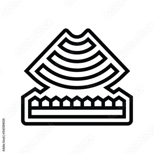 noise reduction line icon vector illustration