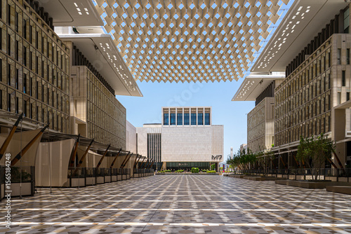 street in the city doha, qatar 