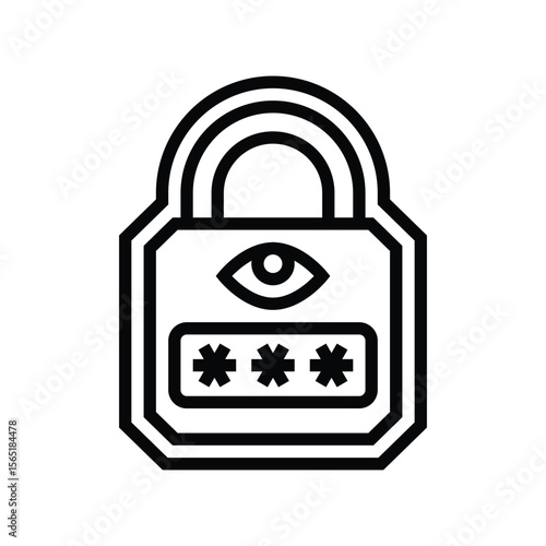 tamper proof line icon vector illustration