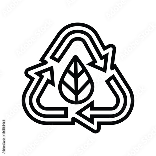 sustainable sourcing line icon vector illustration