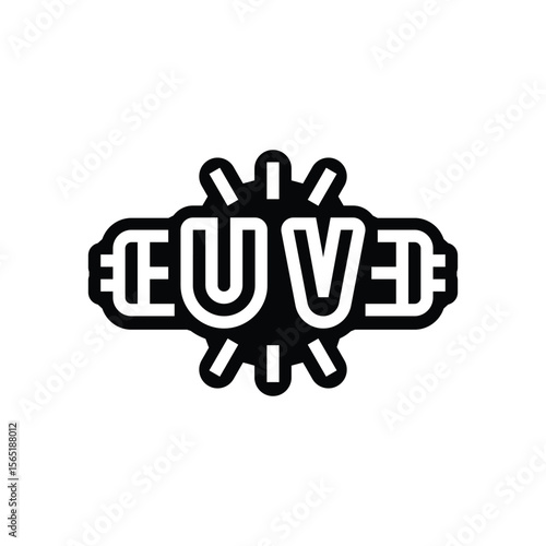 uv sterilized glyph icon vector illustration