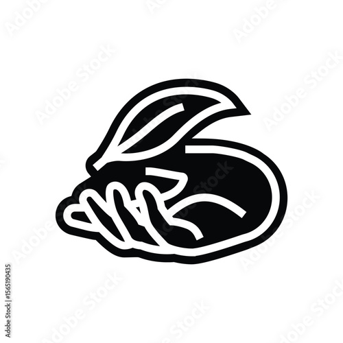 hypoallergenic glyph icon vector illustration