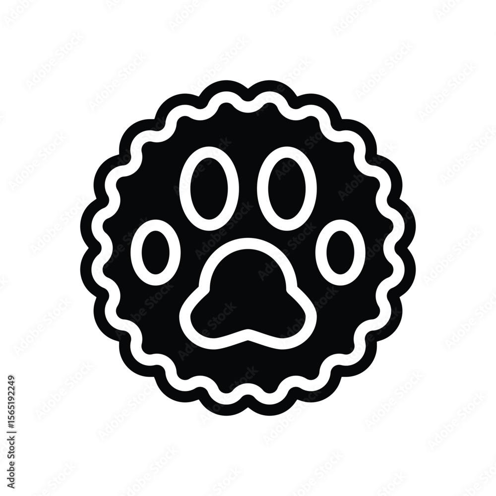 Obraz premium pet friendly glyph icon vector illustration