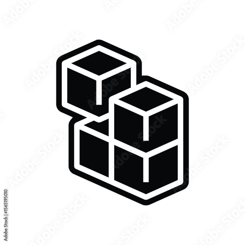 modular components glyph icon vector illustration