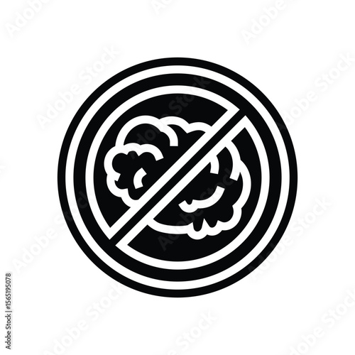zero emission use glyph icon vector illustration