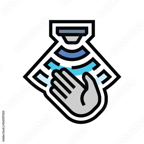 motion activated color icon vector illustration