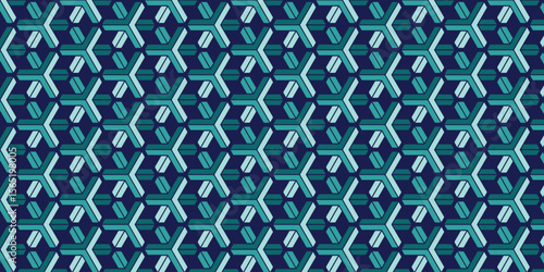 Geometric pattern with asterisk motif with neon theme
