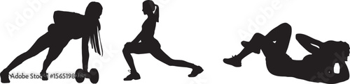 Female body workout vector