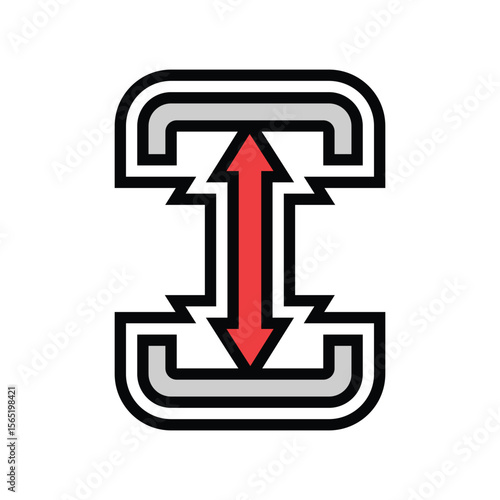 adjustable height color icon vector illustration