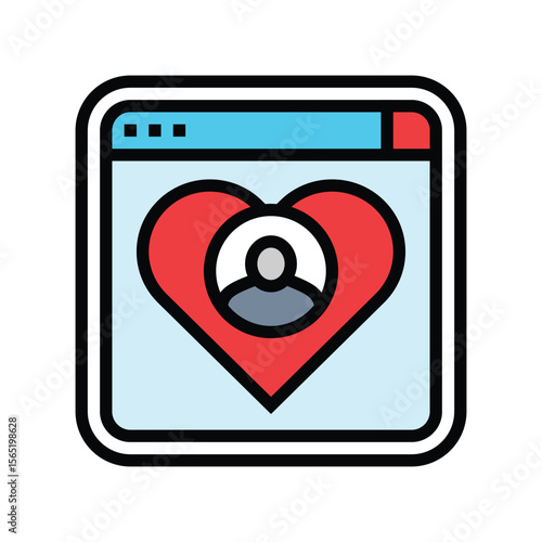 user friendly interface color icon vector illustration