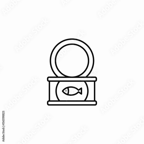 canned fish open icon sign vector