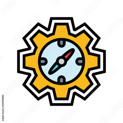 intuitive setup color icon vector illustration