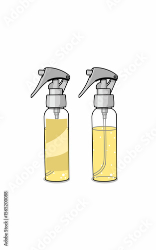 Cleaning liquid lemon cleaning spray bottle mock up product