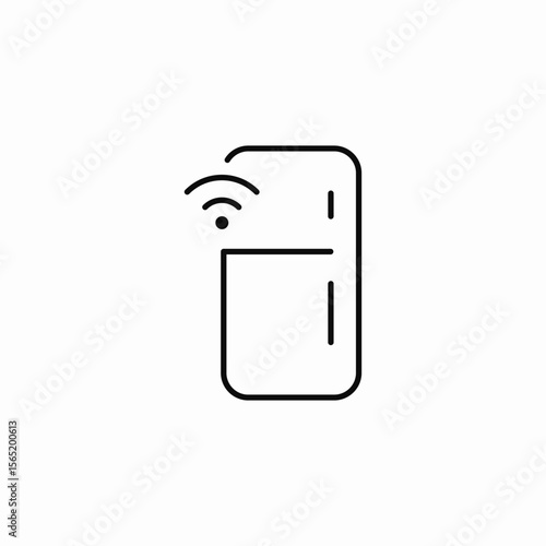 smart fridge icon sign vector