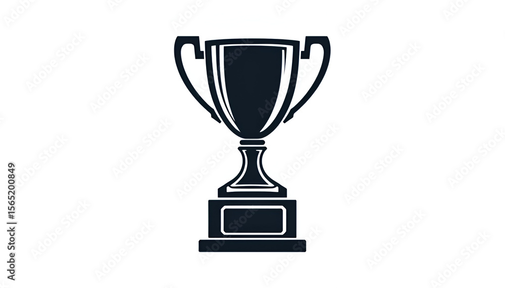 Elegant black and white trophy illustration represents achievement and success in awards ceremonies, competitions and winner designs. Elegant black and white trophy illustration represents achievement and success in awards ceremonies, competitions and winner designs.
