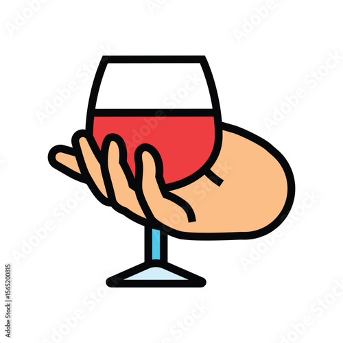 alcohol consumption color icon vector illustration