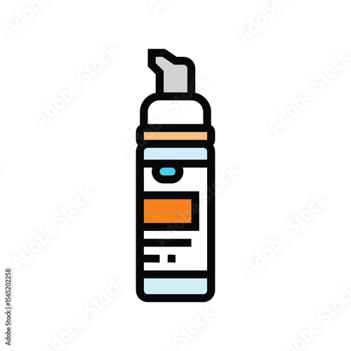 travel size liquid soap color icon vector illustration