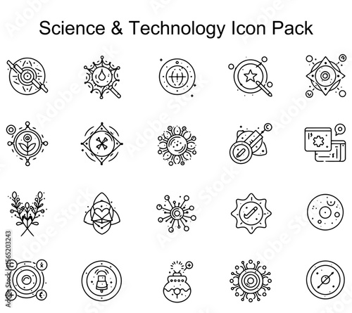 Science & Technology Line Icons
