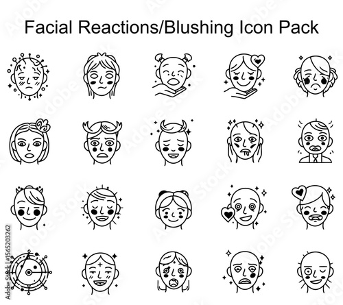 Facial Reactions/Blushing Icon Pack