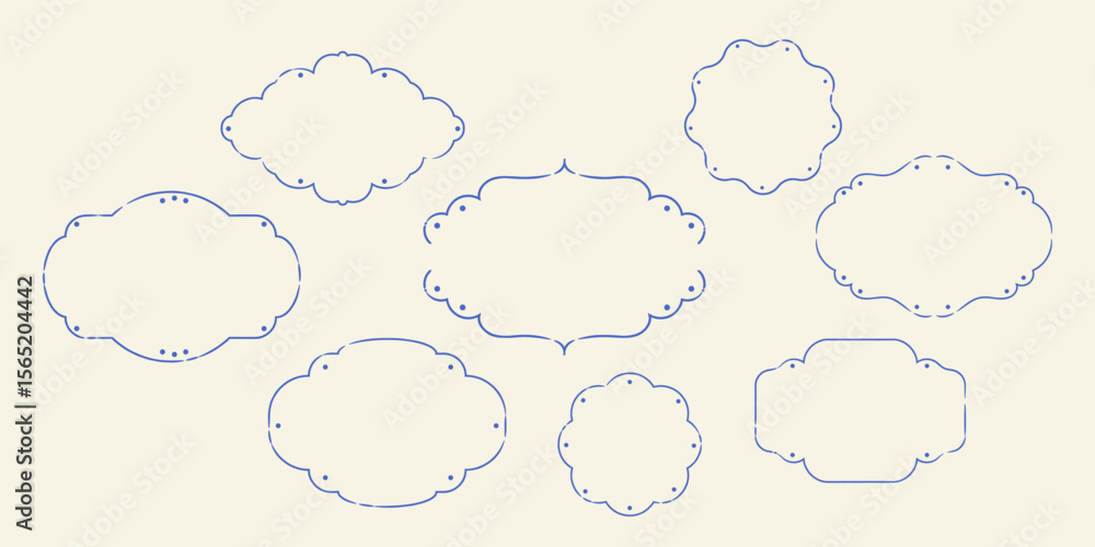 Fototapeta premium Set Vintage frame. Calligraphic design elements.