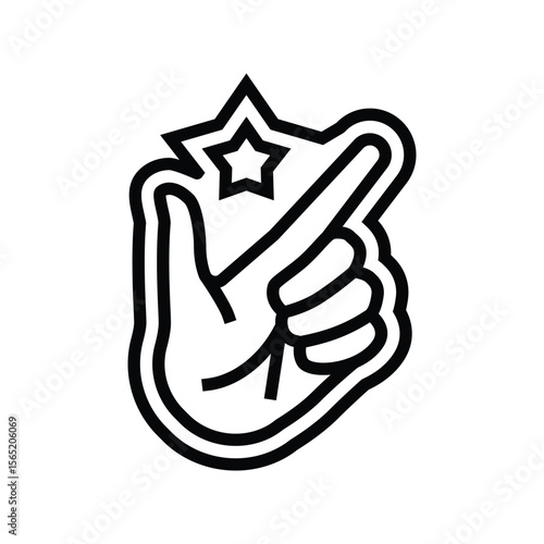 easy use line icon vector illustration