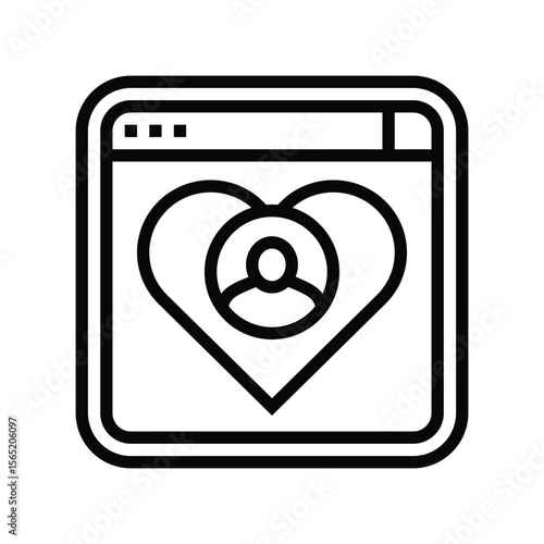 user friendly interface line icon vector illustration