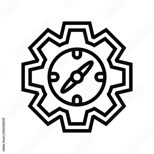 intuitive setup line icon vector illustration