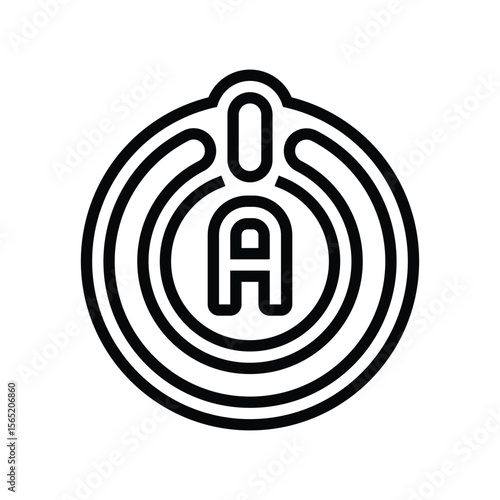 auto shut off line icon vector illustration