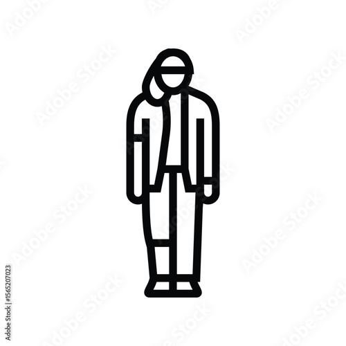gender neutral person line icon vector illustration