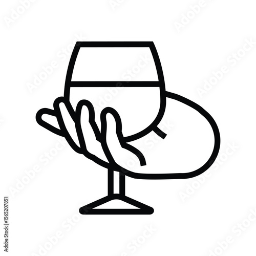 alcohol consumption line icon vector illustration