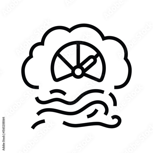 air quality line icon vector illustration