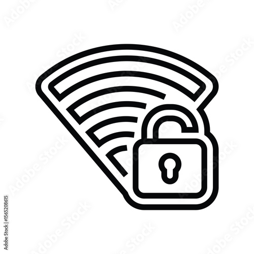 wi fi connectivity line icon vector illustration