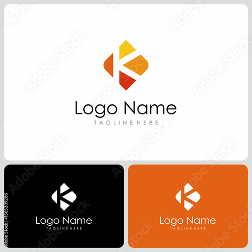 vector logo K. logo template