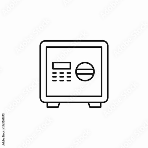 security safe box icon sign vector