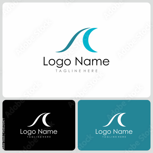shark fin logo vector. logo template
