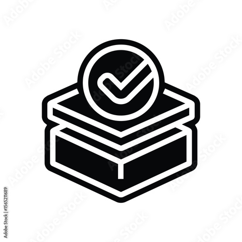 pre assembled glyph icon vector illustration