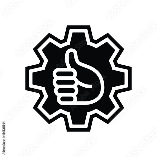 hassle free operation glyph icon vector illustration