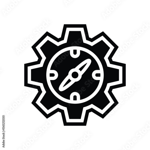 intuitive setup glyph icon vector illustration