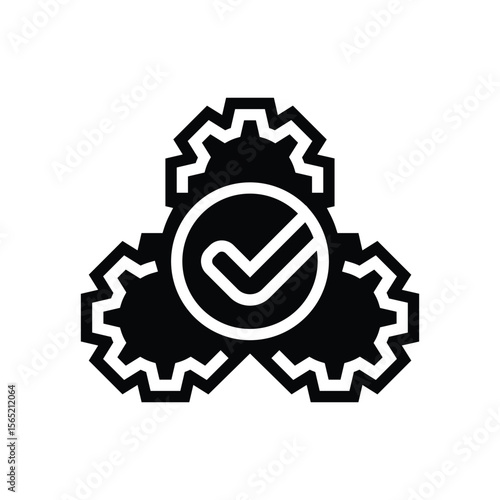 automatic function glyph icon vector illustration