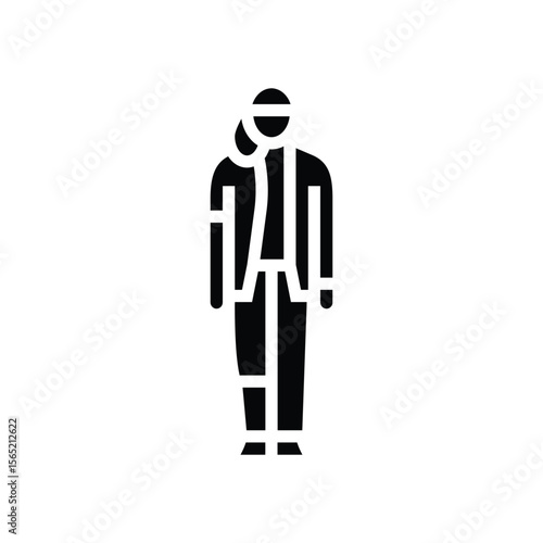 gender neutral person glyph icon vector illustration
