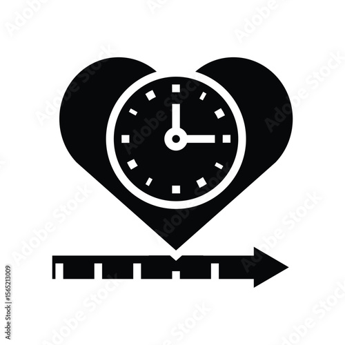 life expectancy glyph icon vector illustration