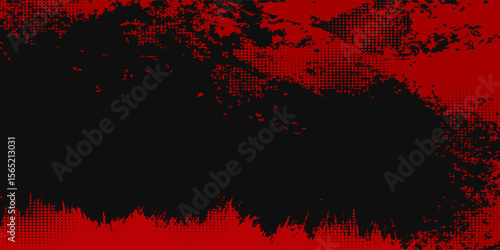 Grunge texture effect background. Distressed rough dark abstract textured. Black isolated on red. Graphic design element vintage style decoration concept grunge vector red black modern