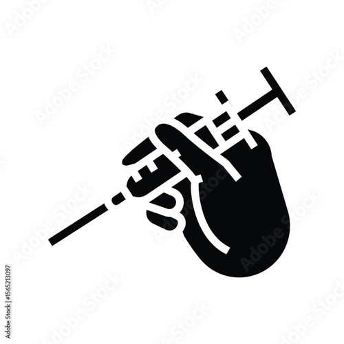 vaccination coverage glyph icon vector illustration