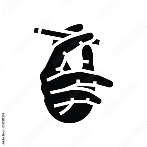 smoking prevalence glyph icon vector illustration
