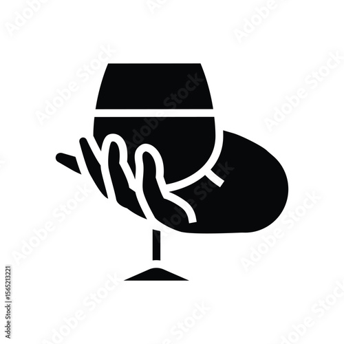 alcohol consumption glyph icon vector illustration