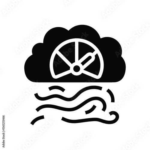air quality glyph icon vector illustration