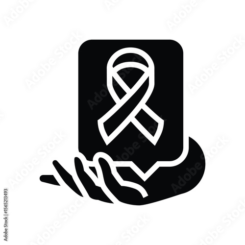hiv awareness glyph icon vector illustration